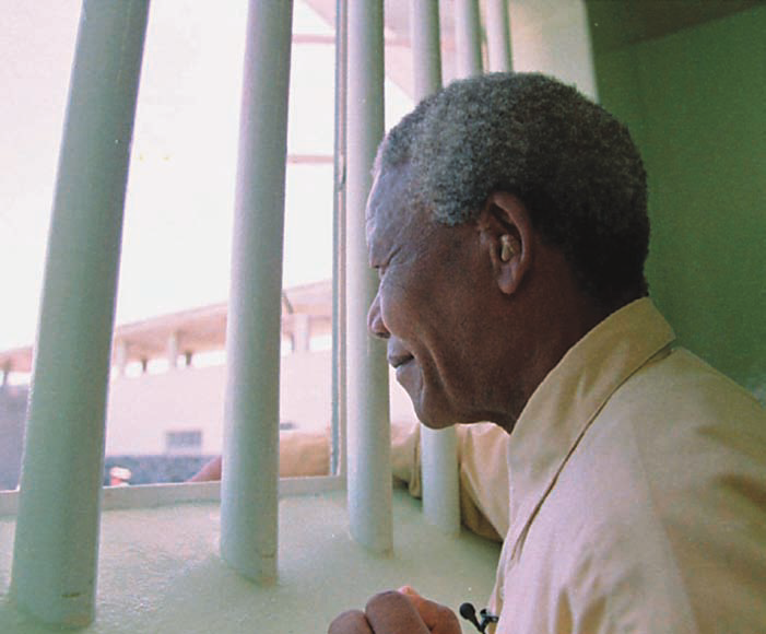Long lines of South African voters during the April 27, 1994 democratic election
