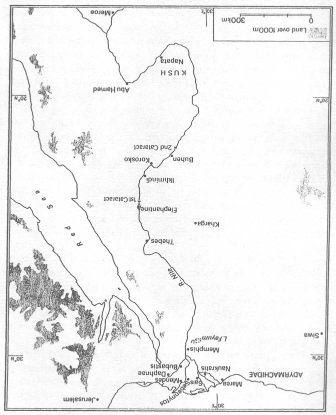 Archaeological reconstruction or map of Naukratis on the Canopic branch of the Nile
