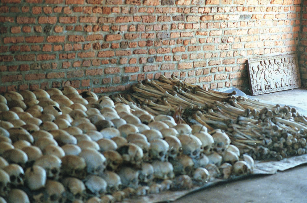 Memorial site at Murambi preserving the remains of genocide victims